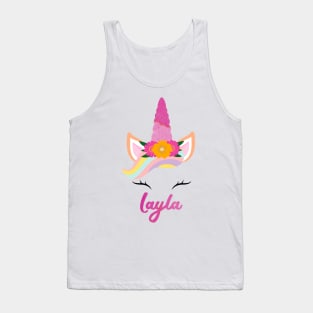 Name layla unicone awesome gift Tank Top